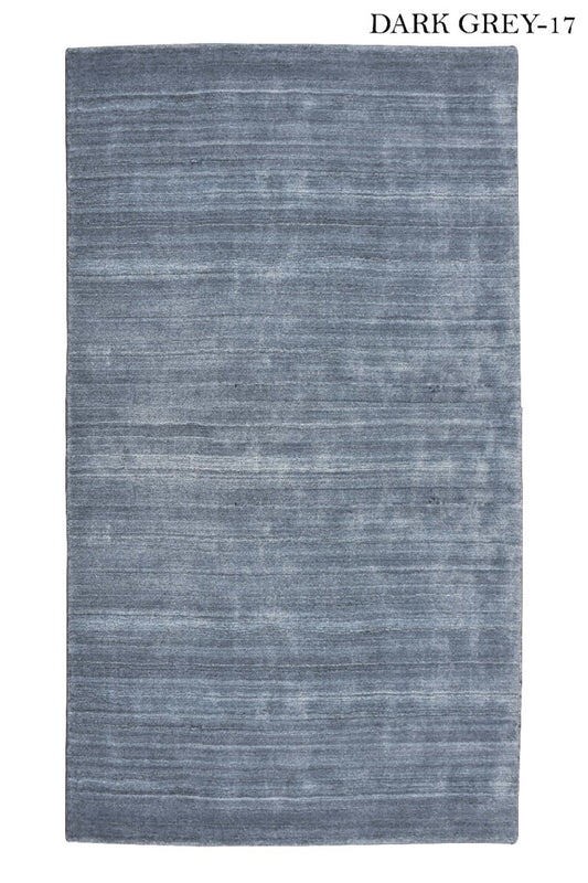 Handwoven Viscose Carpet - Dark Grey 17