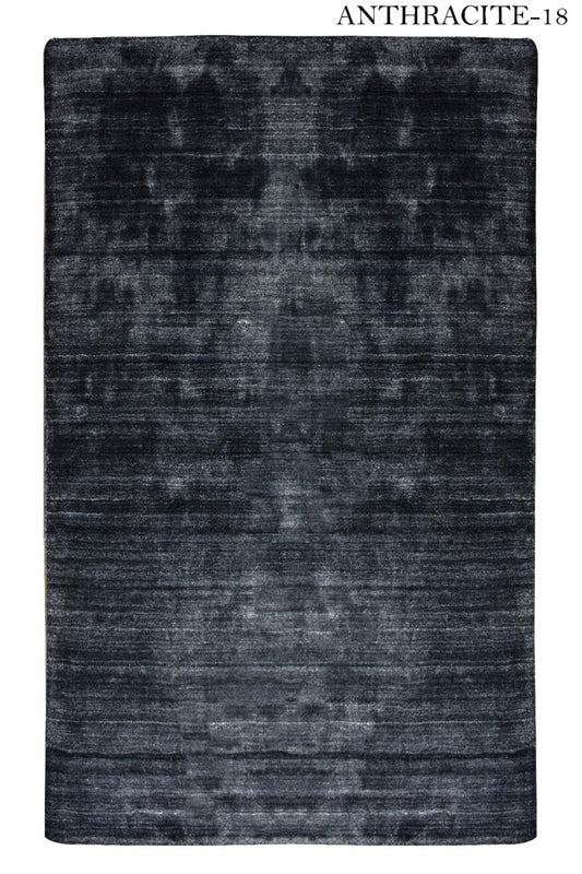 Handwoven Viscose Carpet -  Anthracit 18