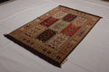 Poly Webteppich Kilim rouzan Braun