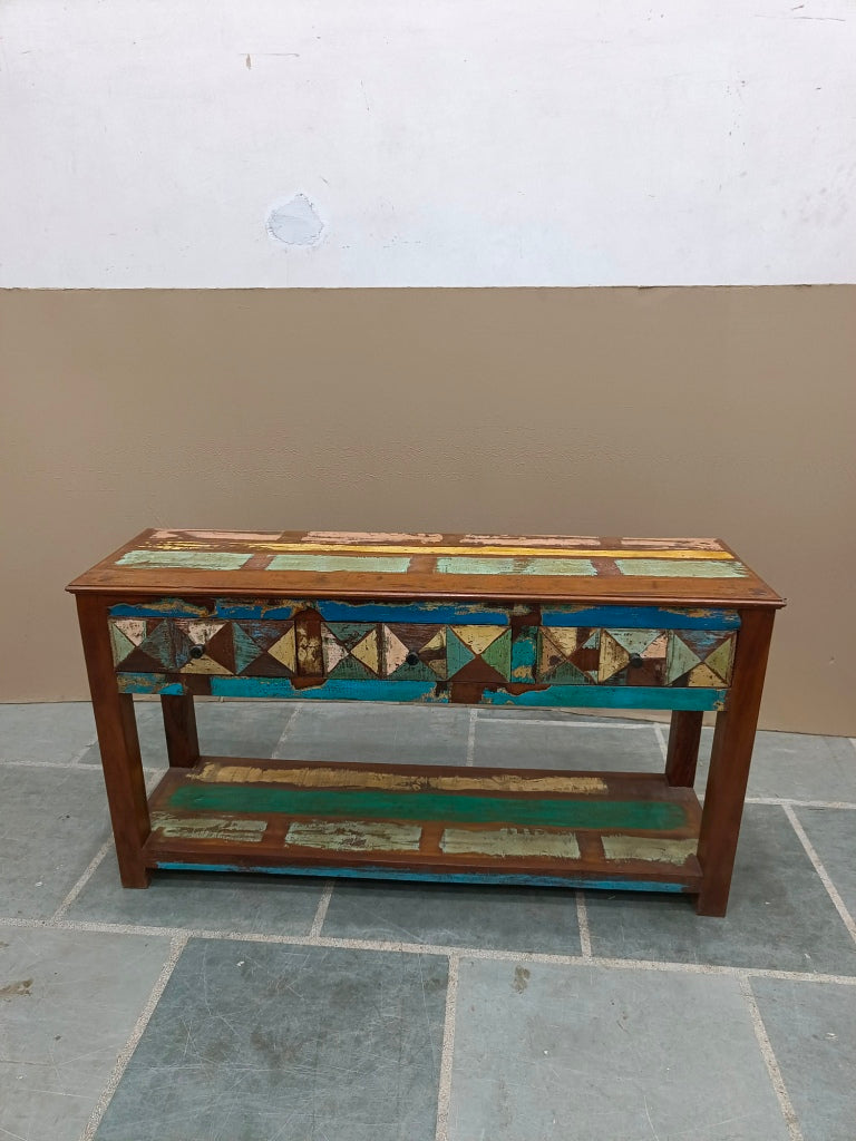 WOODEN CONSOLE TABLE  146X42X89cm