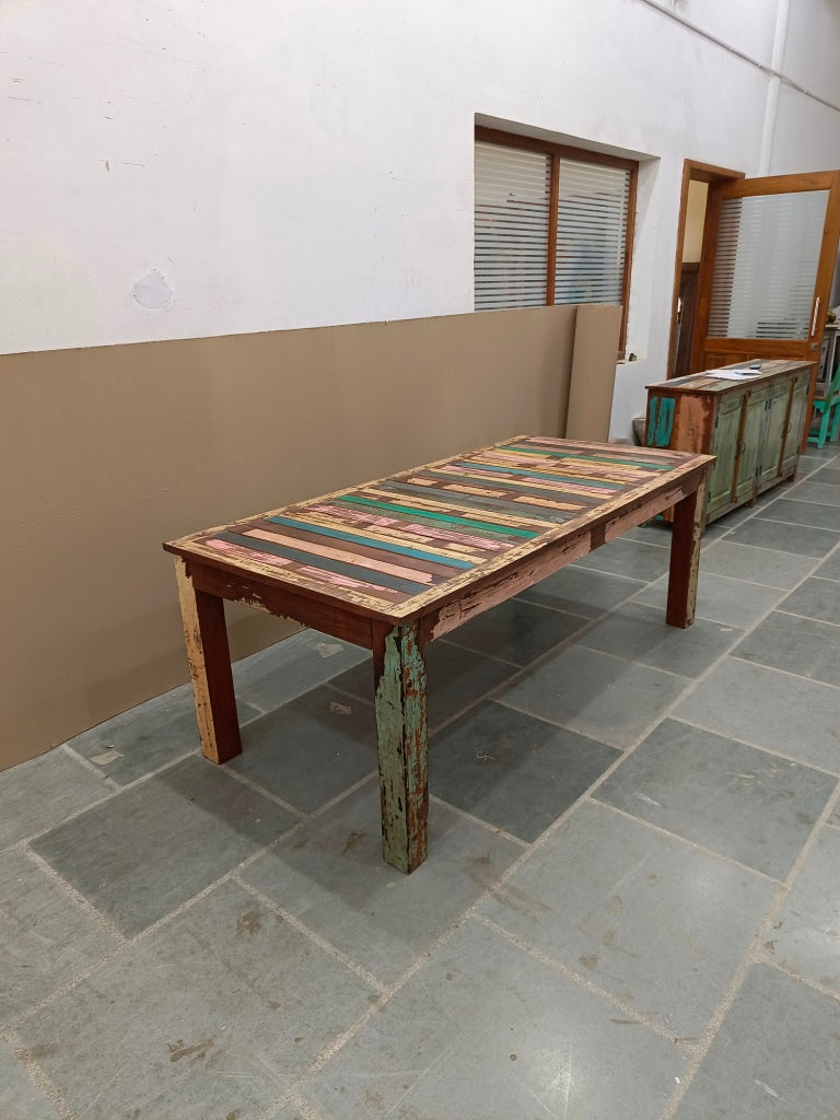 WOODEN DINING TABLE  210X100X25cm